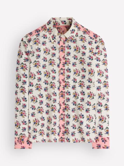 BODEN The New Sienna Cotton Shirt-Soft Cream, Delicate Garden