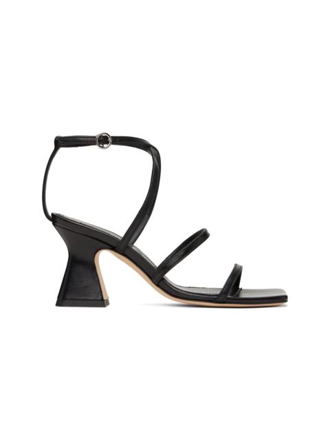 Aeyde Black Edda Leather Heeled Sandals