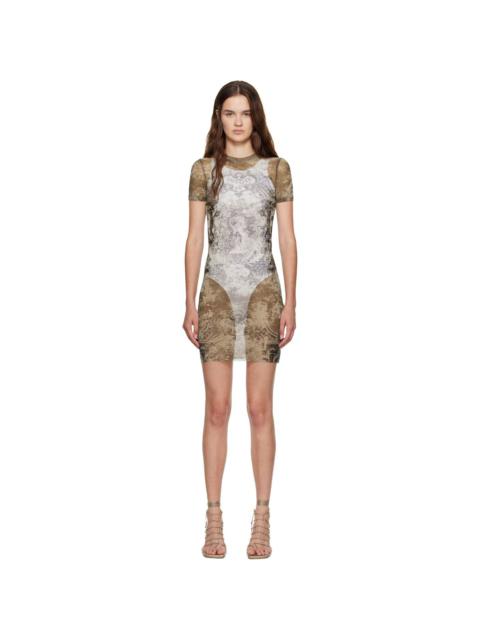 Jean Paul Gaultier Beige 'The Médaillon' Minidress