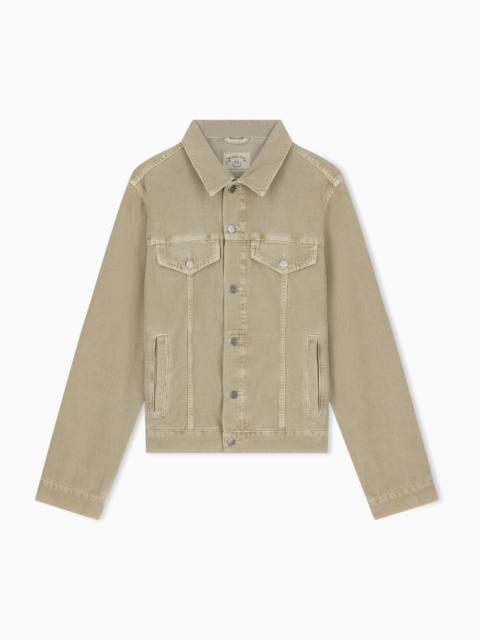 EMPORIO ARMANI BLOUSON JACKET IN COTTON WITH REACTIVE DYE