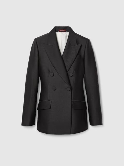 GUCCI Double-breasted wool silk jacket
