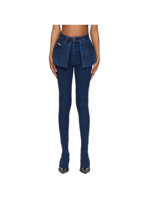 Diesel Blue D-Spika Regular Waist Skinny Jeans