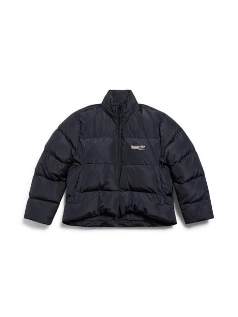 BALENCIAGA Women's Political Campaign C-shape Puffer in Black
