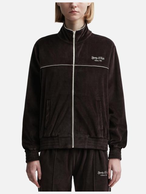 SCRIPT VELOUR TRACK JACKET