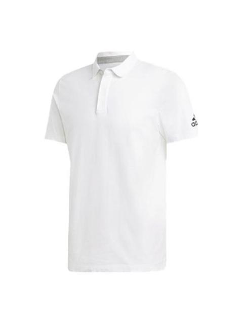 adidas Mh Plain Polo Sports Round Neck Short Sleeve polo White DQ1450