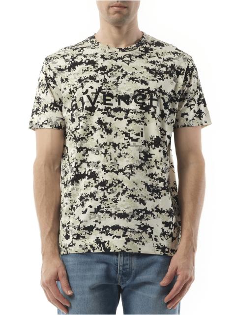 Givenchy Camo All Over T-Shirt in Beige/Black