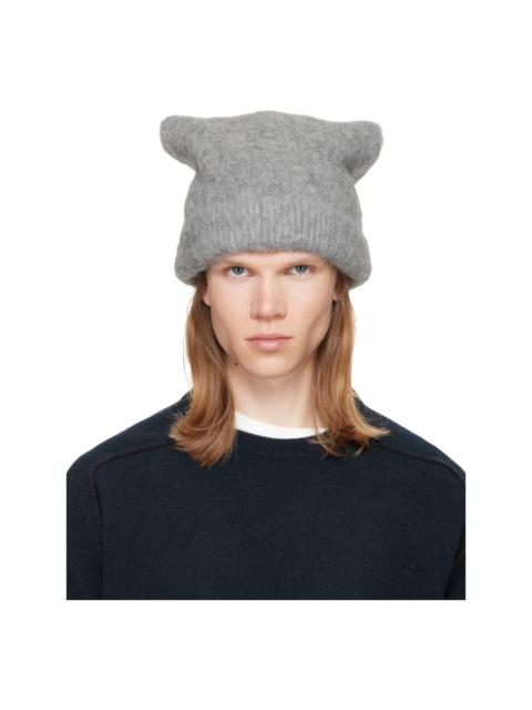 Maison Margiela Gray Wool Beanie