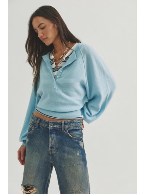 FREE PEOPLE Porta Cashmere Henley Sweater