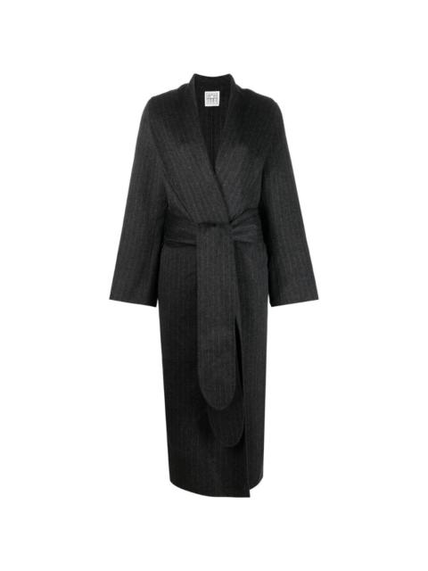 Robe belted wool coat