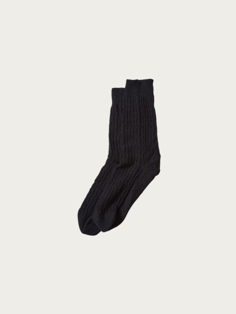 ROTOTO® Folk Crochet Socks - Black