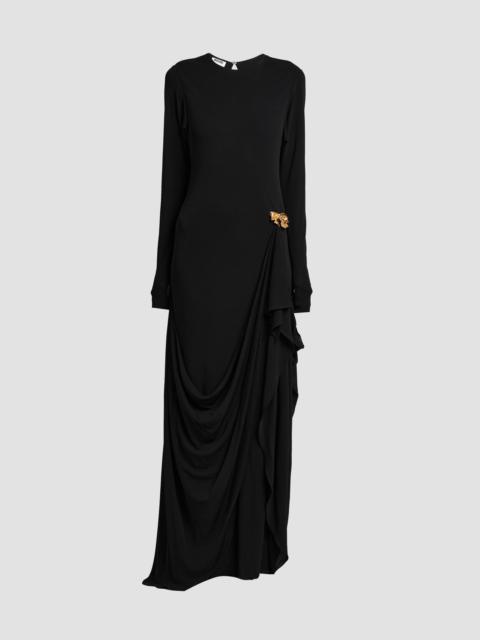 Moschino Women's Bow Draped Maxi Dress - Black