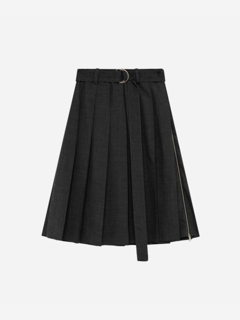 MSGM Pleated wool blend skirt