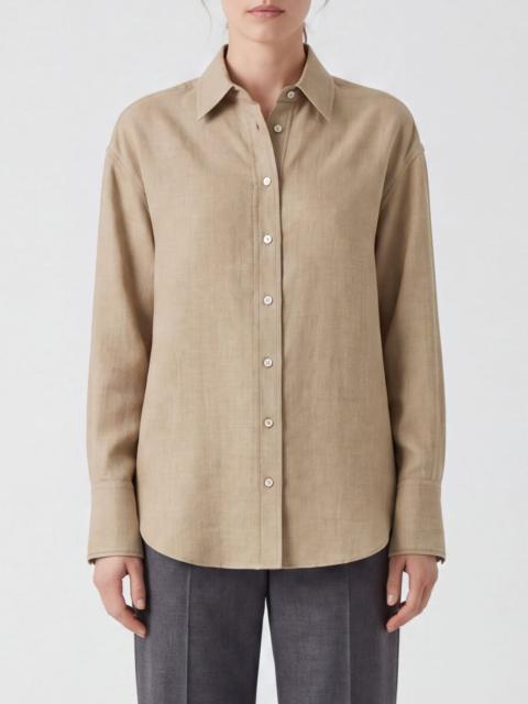 Brunello Cucinelli BRUNELLO CUCINELLI 100% Virgin Wool Shirt with a French Collar