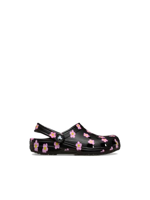 crocs floral-print slip ons