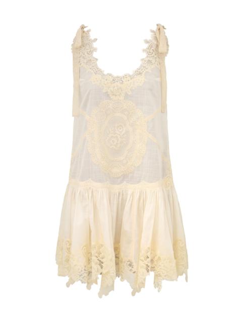 Zimmermann CASCADIAN LACE MINI DRESS