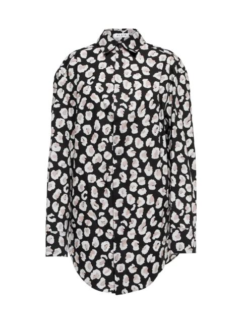 Leopard-print cotton shirt
