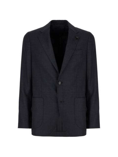 LARDINI flower-brooch suit