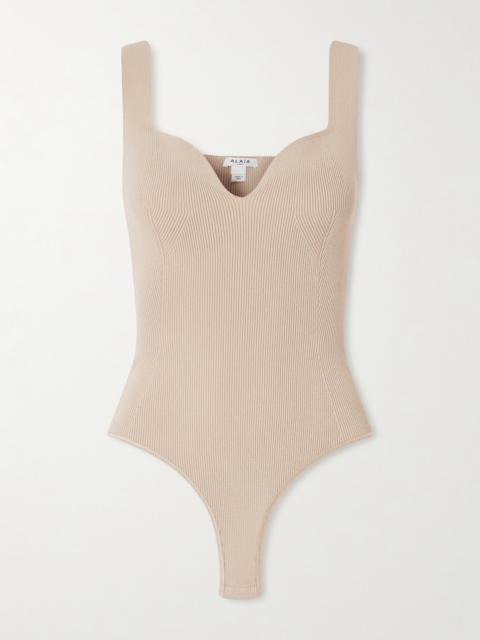 Alaïa Ribbed Jersey Bodysuit
