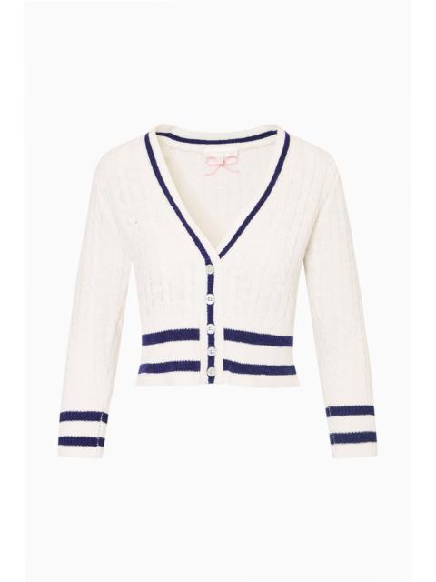 LoveShackFancy Evabella Cable Knit Cardigan