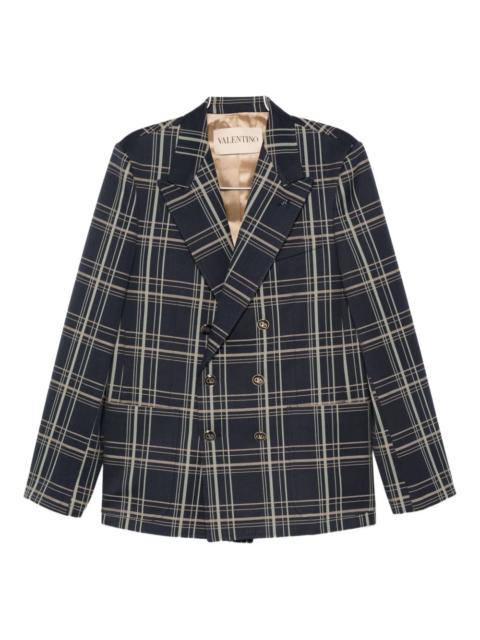 Valentino checked double-breasted blazer