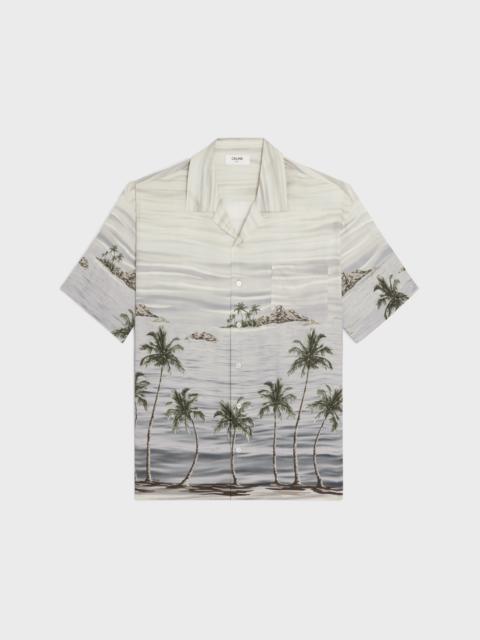 hawaiian shirt in printed viscose