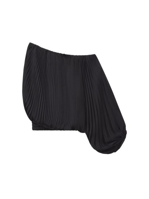 A.L.C. Mara Satin Pleated Asymmetric Top