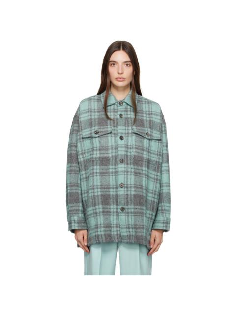 AMI Paris Blue & Gray Plaid Jacket