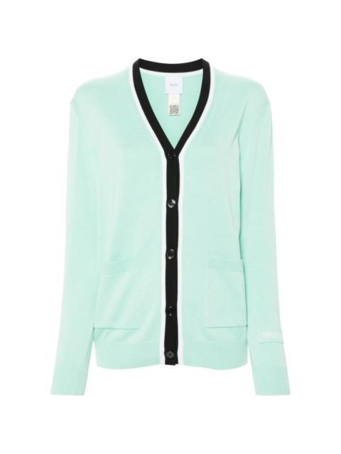 contrasting-trim cardigan