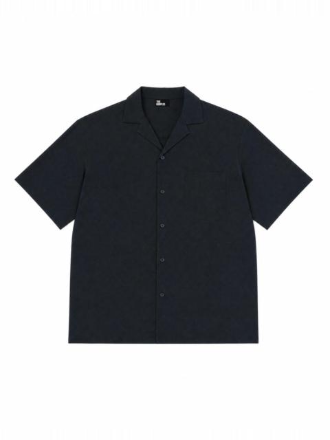 The Kooples SOLID NAVY BLUE SHORT-SLEEVED SHIRT
