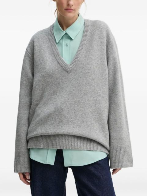 HERSKIND V-neck ribbed sweater