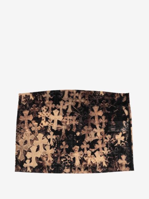 Chrome Hearts Cross Print sheer-mesh mini skirt