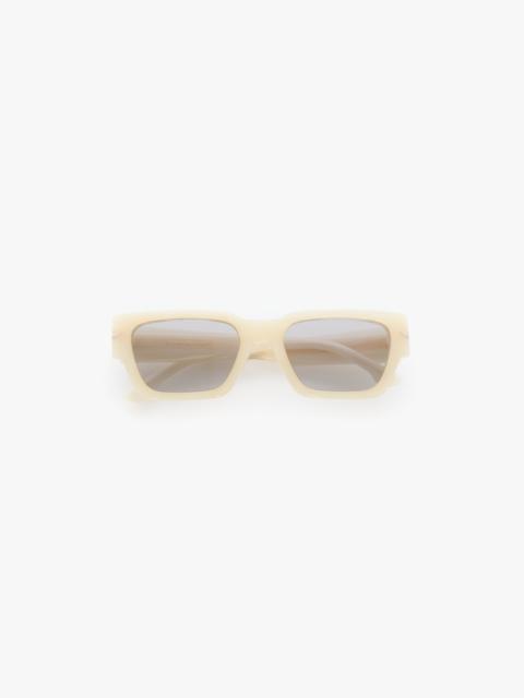 Victoria Beckham Acetate Sunglasses In Ivory Marble