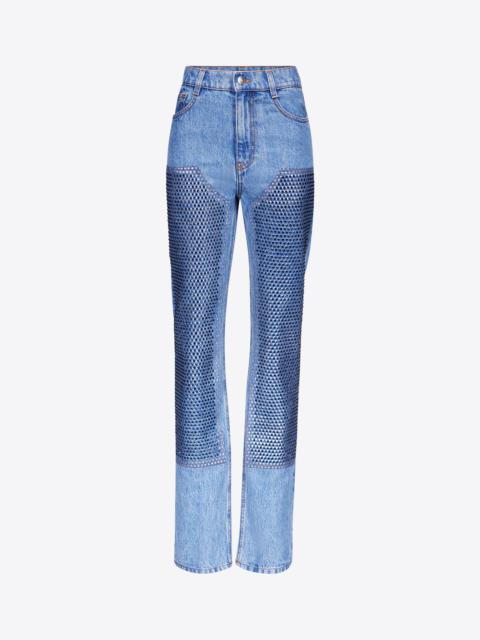 AREA CRYSTAL EMBELLISHED STRAIGHT LEG JEAN