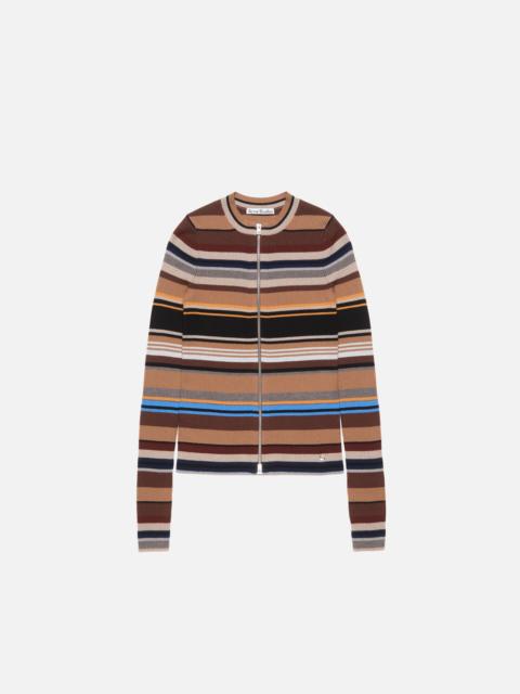 Acne Studios Striped wool cardigan - Multi brown