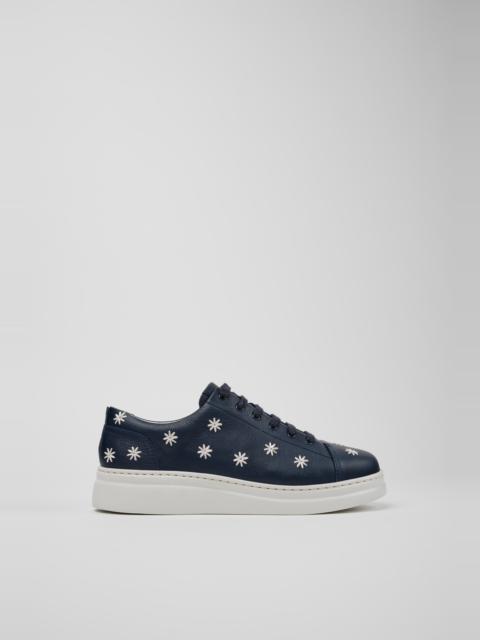 CAMPER Runner Up Blue Leather Sneakers for Women.