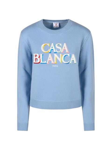 CASABLANCA logo-embroidered sweater