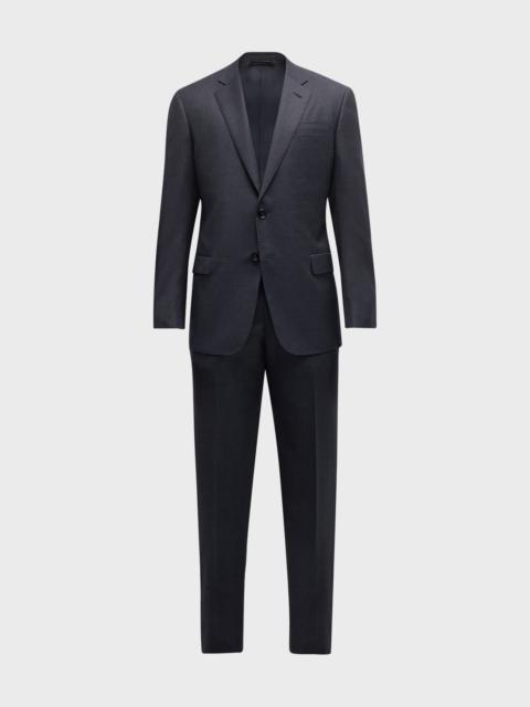 GIORGIO ARMANI Men's Micro-Pattern Wool Suit
