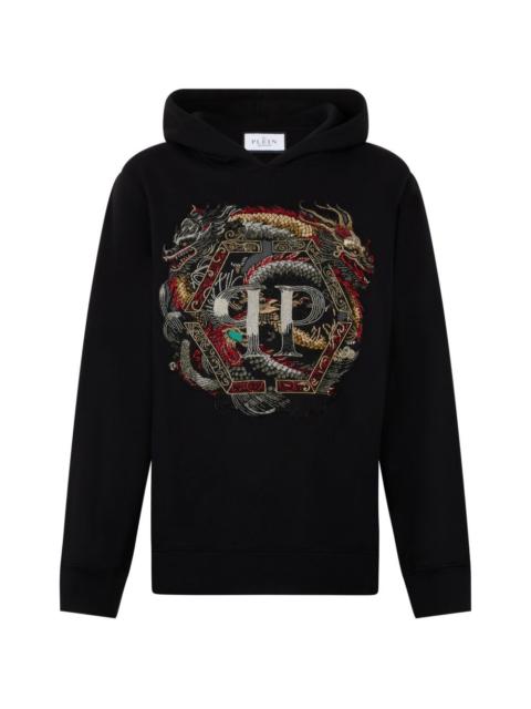 PHILIPP PLEIN dragon-graphic hoodie