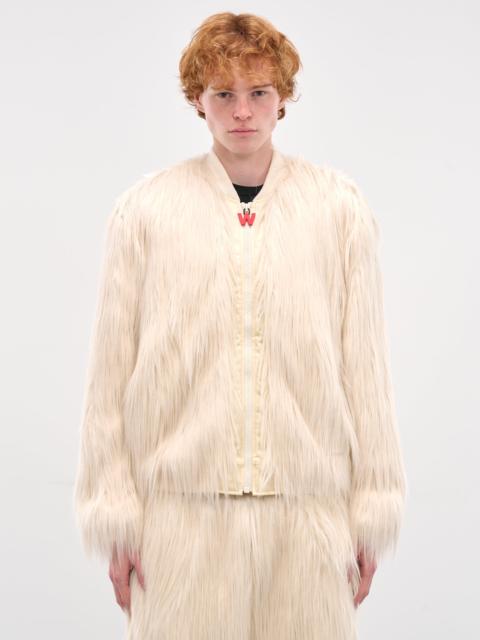 Walter Van Beirendonck White Dream Fur Bomber Jacket