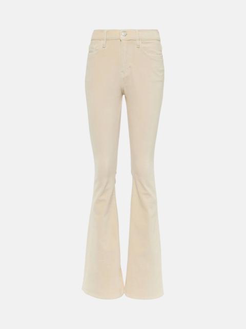 FRAME Le High Flare high-rise velvet flared jeans