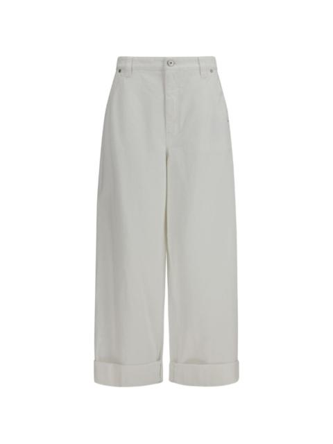 Brunello Cucinelli wide-leg turn-up trousers