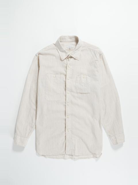 Engineered Garments Work Shirt - Beige Cotton Slub