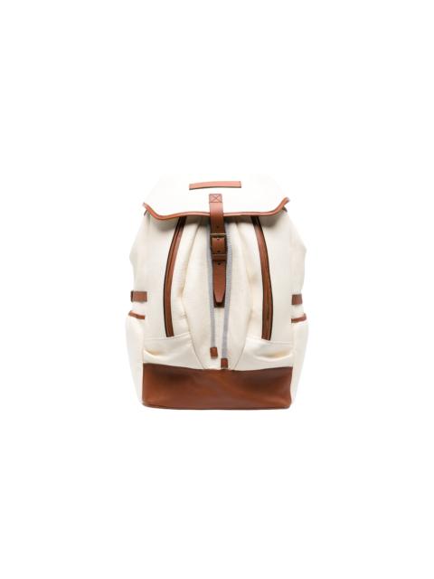 Brunello Cucinelli Leather Backpack "Off White" BRUN2364