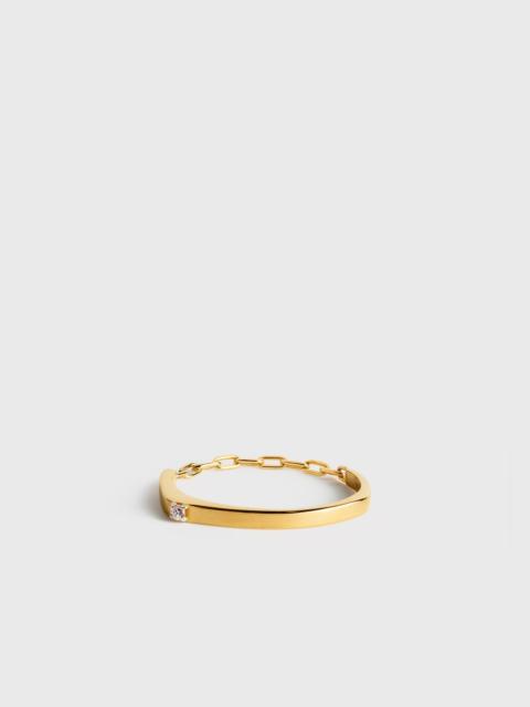 TOTEME Diamond chain ring 18kt gold