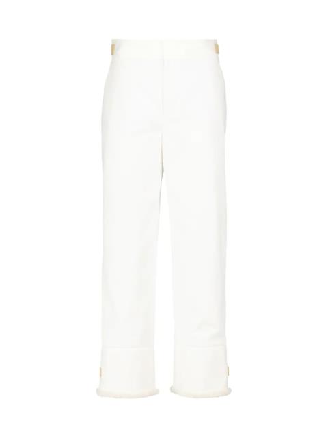 Andes cotton-blend twill straight pants