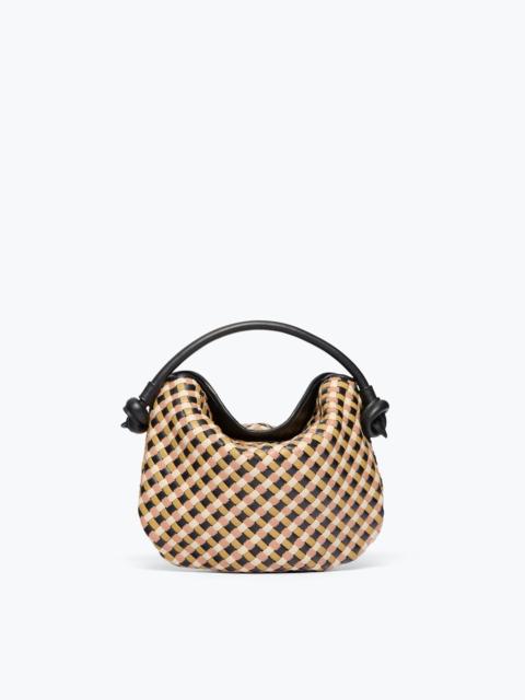 FRĒDA SALVADOR ELIS WOVEN LEATHER HANDBAG