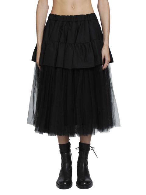 Noir Kei Ninomiya Tiered Gathered Midi Skirt