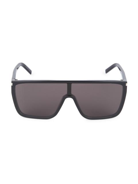 SAINT LAURENT Men's 99MM Mask Sunglasses - Black