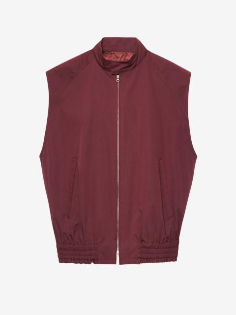 The Frankie Shop Lance Sleeveless Bomber Jacket - Burgundy