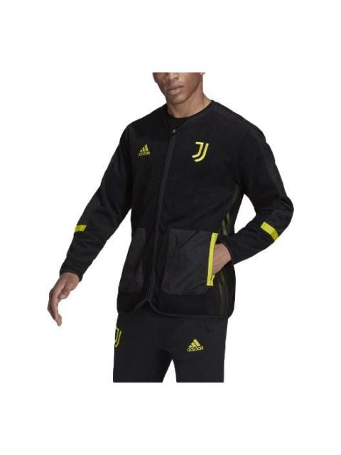 adidas Printing Zipper Soccer/Football Jacket Juventus Black GR2915